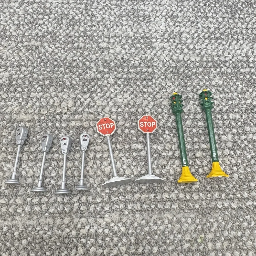 The Heritage Village Collection Utilites Set of 8‎ Handpainted Metal